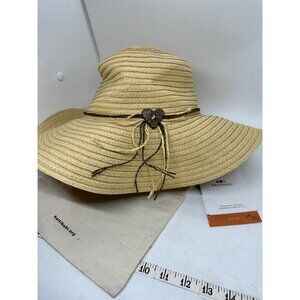 The Hatter Company HaliT Babi Wide Brim Straw Sun Hat Fair Trade Pima Cotton